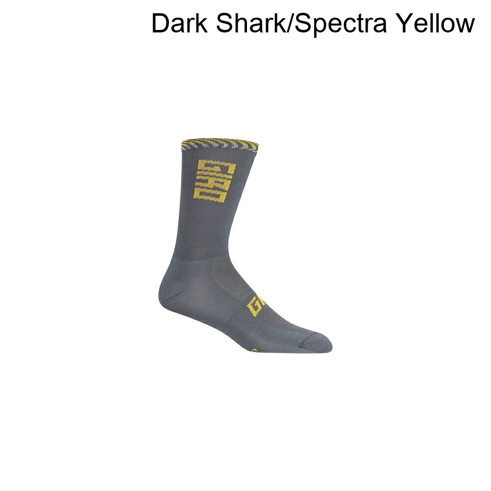(取寄) ジロ コンプ レーザー ハイ ライズ ソック Giro Comp Racer High Rise Sock Dark Shark/Spectra Yellow