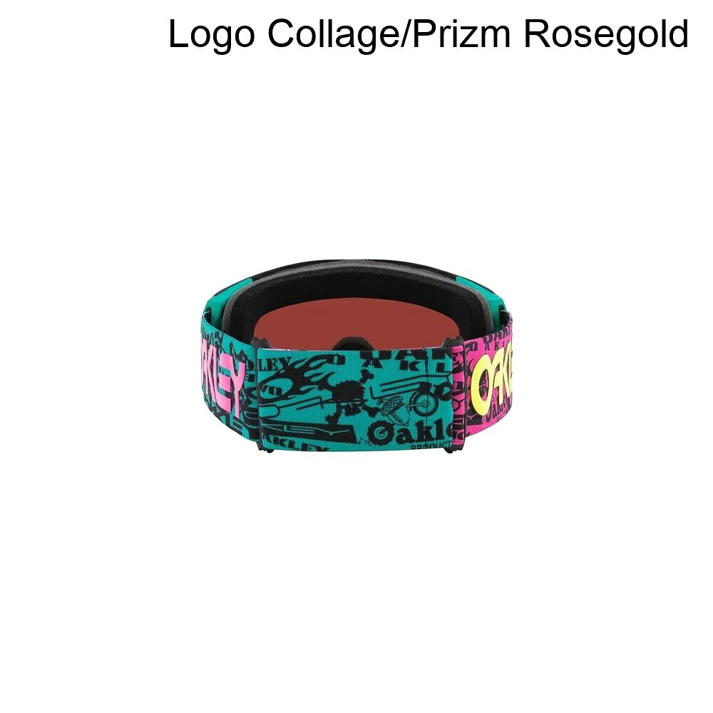 ジェットラグ楽天市場店の(取寄) オークリー ライン マイナー エル プリズム ゴーグルズ Oakley Line Miner L Prizm Goggles Logo Collage/Prizm Rosegold｜アングル2