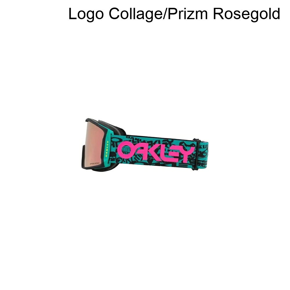 ジェットラグ楽天市場店の(取寄) オークリー ライン マイナー エル プリズム ゴーグルズ Oakley Line Miner L Prizm Goggles Logo Collage/Prizm Rosegold｜アングル3
