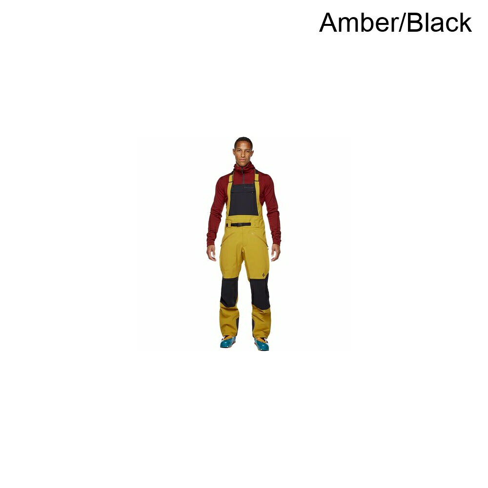 (取寄) ブラックダイヤモンド メンズ リーコン ストレッチ ビブ パンツ - メンズ Black Diamond men Recon Stretch Bib Pant - Men's Amber/Black