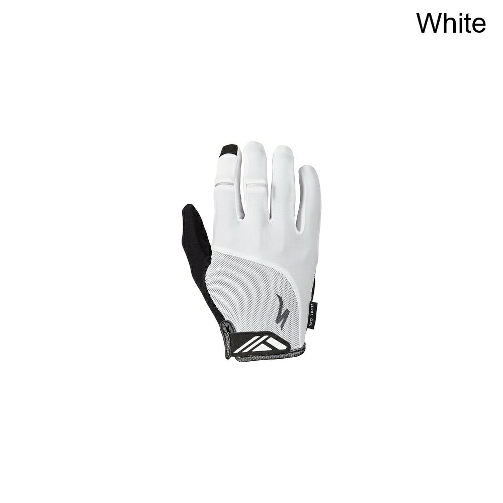 (取寄) スペシャライズド メンズ ボディ ジオメトリ デュアル-ゲル ロング フィンガー グローブ - メンズ Specialized men Body Geometry Dual-Gel Long Finger Glove - Men's White