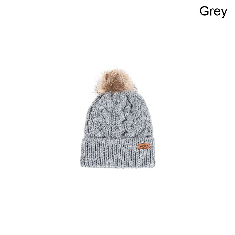 (取寄) バブアー ペンショウ ケーブル ビーニー Barbour Penshaw Cable Beanie Grey