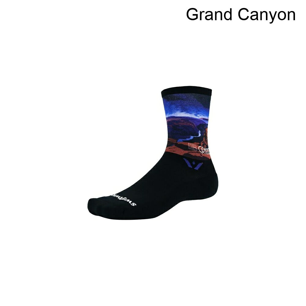 (取寄) スウィフトウィック ビジョン クルー インプレッション ナショナル パーク ソック Swiftwick Vision Crew Impression National Park Sock Grand Canyon