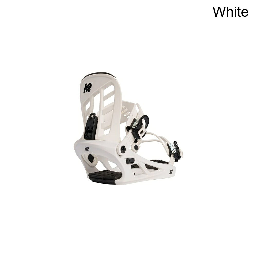 (取寄) ケーツー キッズ ユー+h スノーボード バインディング - - キッズ K2 kids You+h Snowboard Binding - 2026 - Kids' White