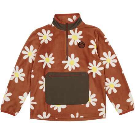 夹克 - (取寄) エアブラスター メンズ フリース 1/2-ジップ ジャケット - メンズ Airblaster men Fleece 1/2-Zip Jacket - Men's Rust Big Daisy