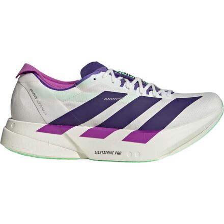 (取寄) アディダス メンズ アディゼロ アディオス プロ 4 ランニング シューズ - メンズ Adidas men Adizero Adios Pro 4 Running Shoe - Men's Core White/Collegiate Purple/Lime Burst