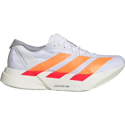 (取寄) アディダス メンズ アディゼロ アディオス プロ 4 ランニング シューズ - メンズ Adidas men Adizero Adios Pro 4 Running Shoe - Men's Ftwr White/Lucid Orange/Lucid Red