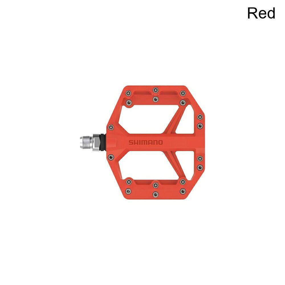 (取寄) シマノ PD-GR400 フラッツ ペダルズ Shimano PD-GR400 Flat Pedals Red