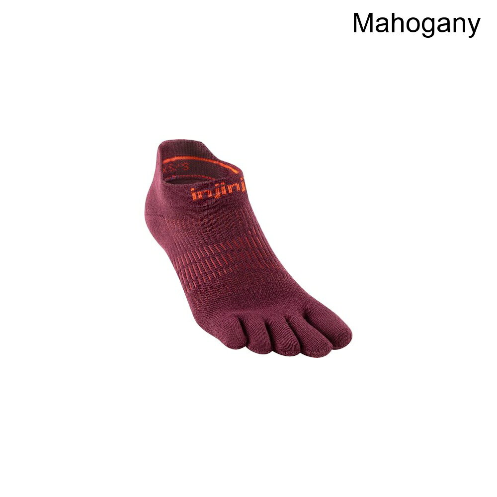 (取寄) インジンジ レディース ライトウェイト ラン ノーショー ソック - ウィメンズ Injinji women Lightweight Run No-Show Sock - Women's Mahogany