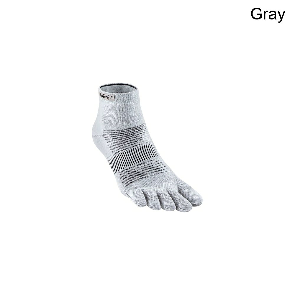 (取寄) インジンジ ラン ライトウェイト ミニ-クルー ソック Injinji Run Lightweight Mini-Crew Sock Gray