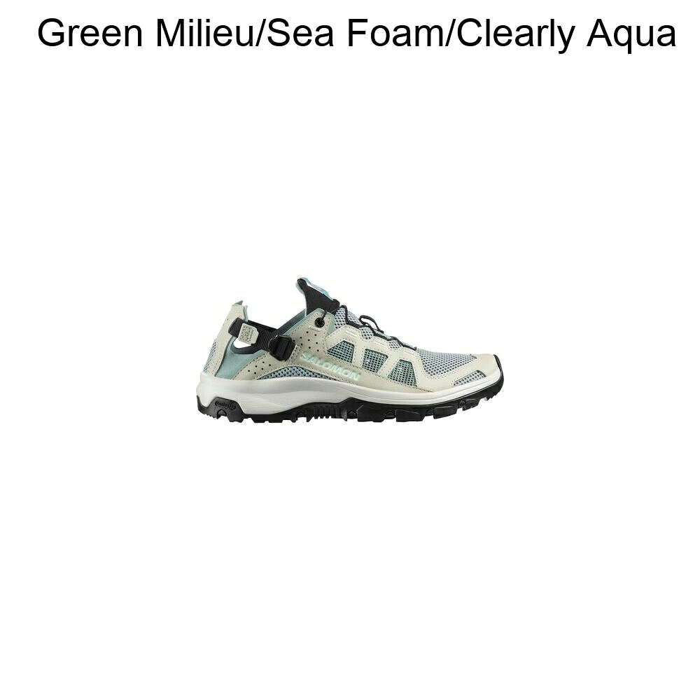 (取寄) サロモン レディース テカンピビアン 5 ウォーター シューズ - ウィメンズ Salomon women Techamphibian 5 Water Shoe - Women's Green Milieu/Sea Foam/Clearly Aqua