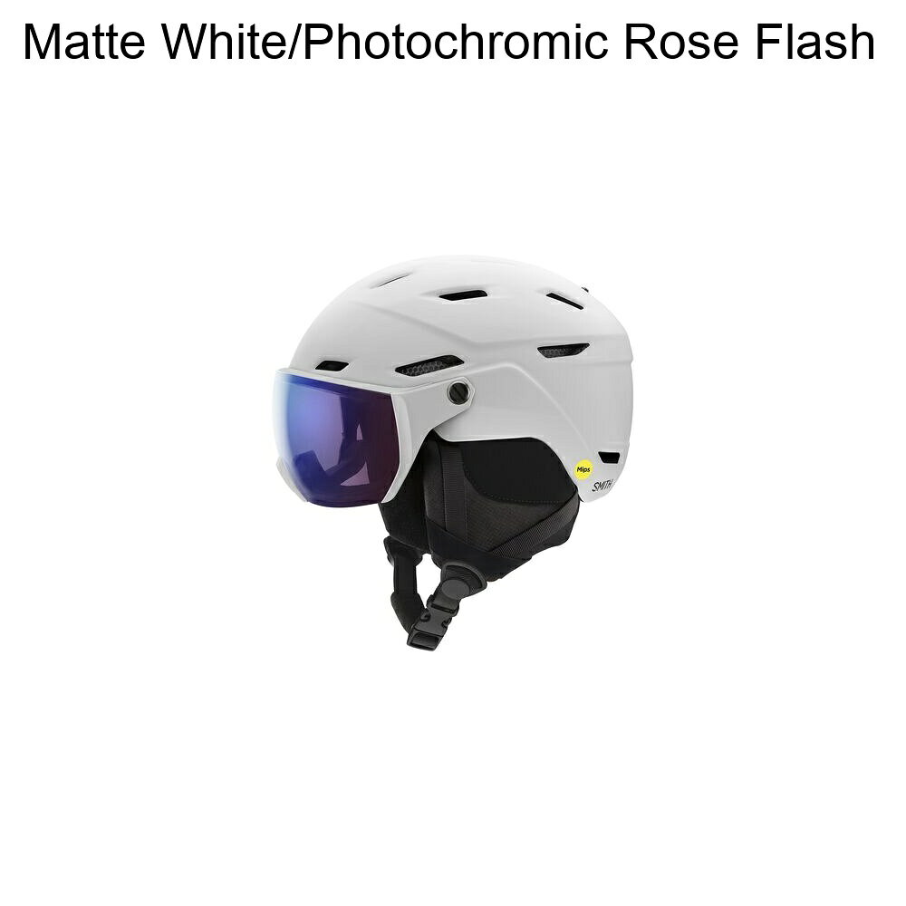 (取寄) スミス サーベイ ミプス ヘルメット Smith Survey Mips Helmet Matte White/Photochromic Rose Flash