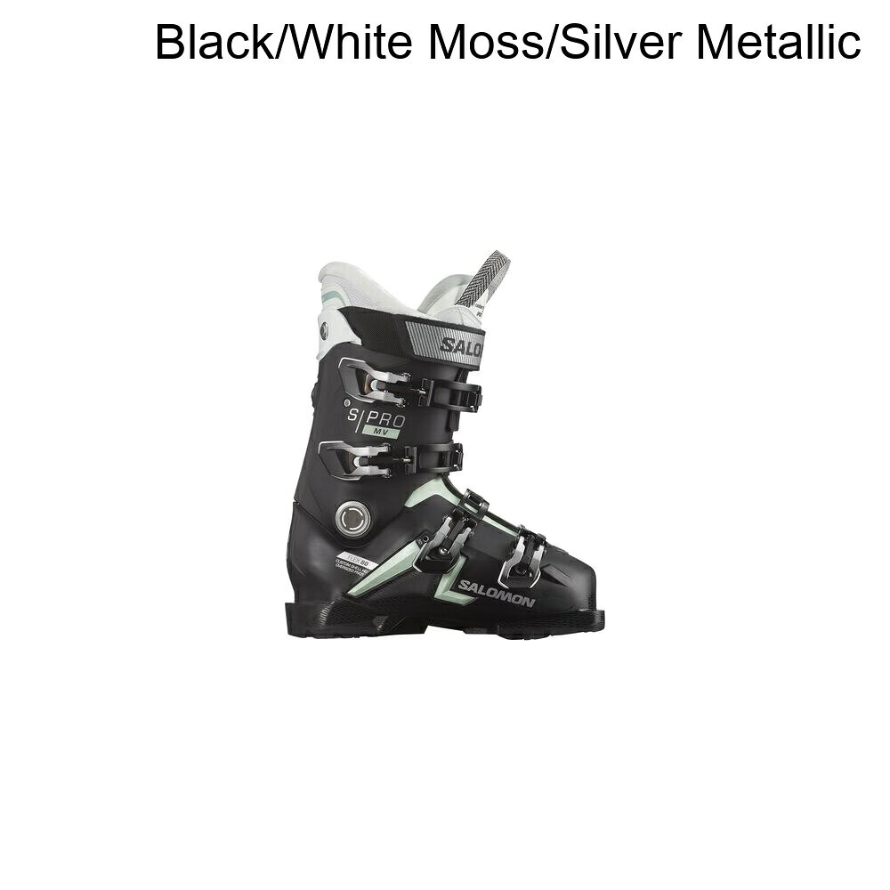 (取寄) サロモン レディース S/30 MV 80 CS GW スキー ブーツ - 2024 - ウィメンズ Salomon women S/Pro MV 80 CS GW Ski Boot - 2024 - Women's Black/White Moss/Silver Metallic