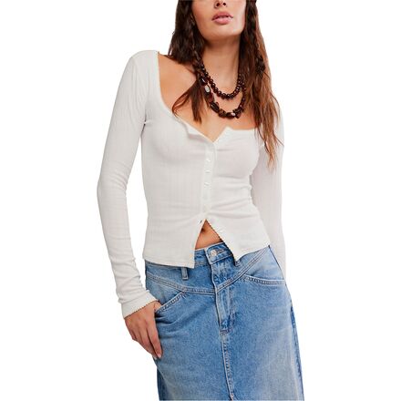 (取寄) フリーピープル レディース エンド ゲーム ポインテール ロング-スローブ トップ - ウィメンズ Free People women End Game Pointelle Long-Sleeve Top - Women's Sugar Swizzle