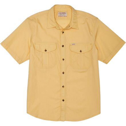 乐天商城 - (取寄) フィルソン メンズ ウォッシュド ショートスリーブ フェザー クロス シャツ - メンズ Filson men Washed Short-Sleeve Feather Cloth Shirt - Men's Straw
