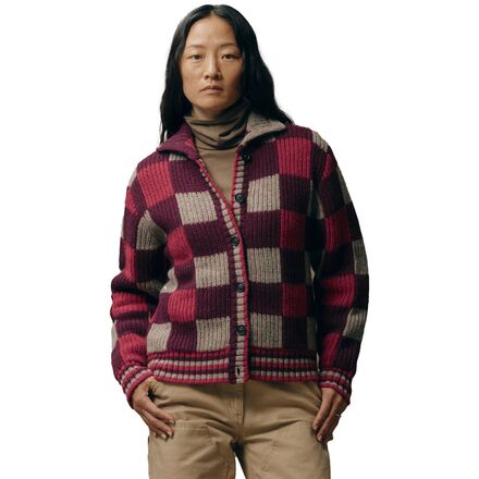 乐天商城 - (取寄) フィルソン レディース チェッカード ウール カーディガン - ウィメンズ Filson women Checkered Wool Cardigan - Women's BurgndyGry