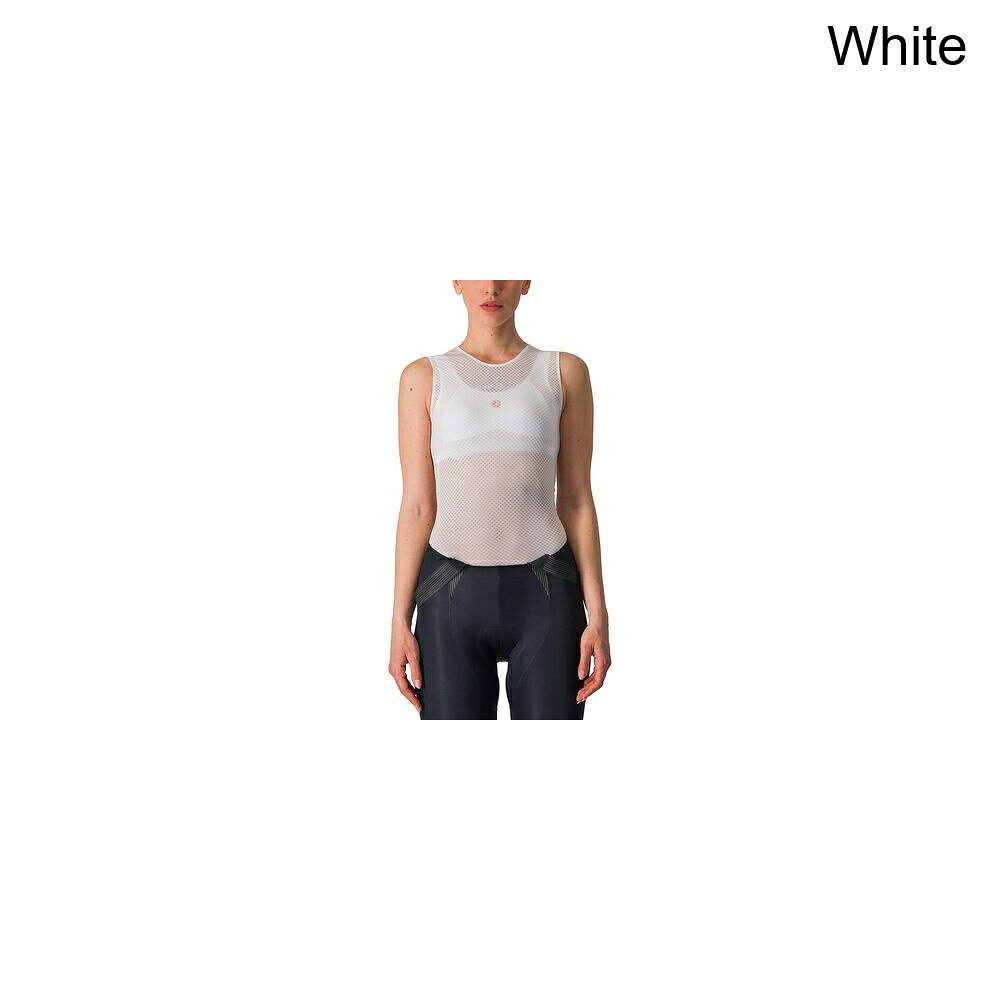 (取寄) カステリ レディース プロ メッシュ スリーブレス ベースレイヤー— - ウィメンズ Castelli women Pro Mesh Sleeveless Baselayer - Women's White