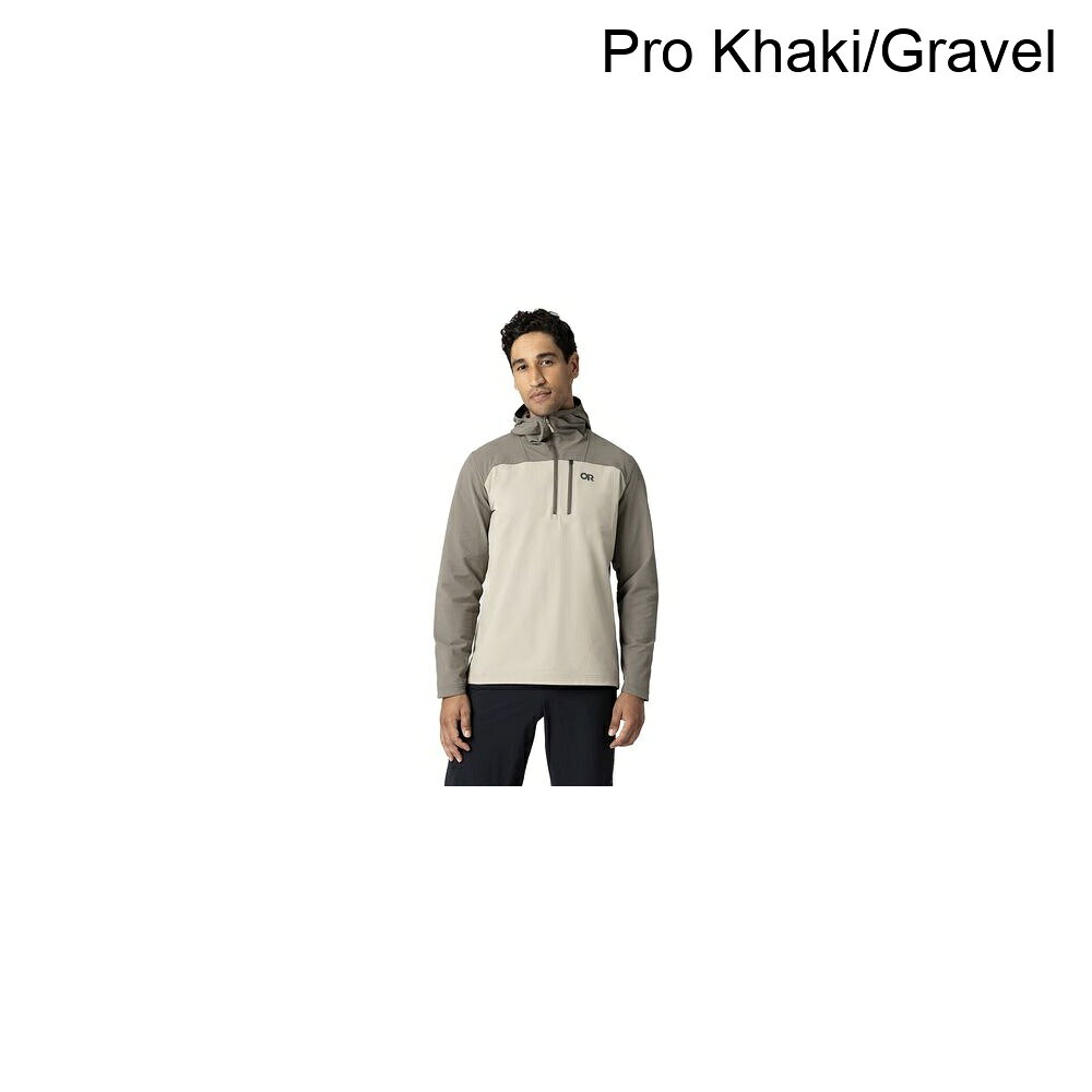 (取寄) アウトドア リサーチ メンズ フリーホイール 1/2-ジップ ブーディ - メンズ Outdoor Research men Freewheel 1/2-Zip Hoodie - Men's Pro Khaki/Gravel