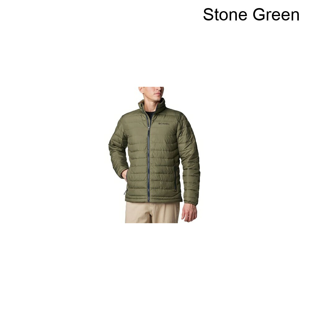 (取寄) コロンビア メンズ パウダー ライト リ ジャケット - メンズ Columbia men Powder Lite II Jacket - Men's Stone Green