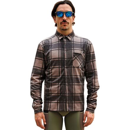 (取寄) ジョルダーナ ビヨンド グラベル ボタン ダウン ウール ロング-スローブ シャツ Giordana Beyond Gravel Button Down Wool Long-Sleeve Shirt Olive Plaid