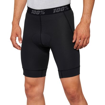 (���) 100% ��� �饤�ɥ����� ���硼�� ������ �饤�ʡ� - ��� 100% men RideCamp Short with Liner - Men's Black