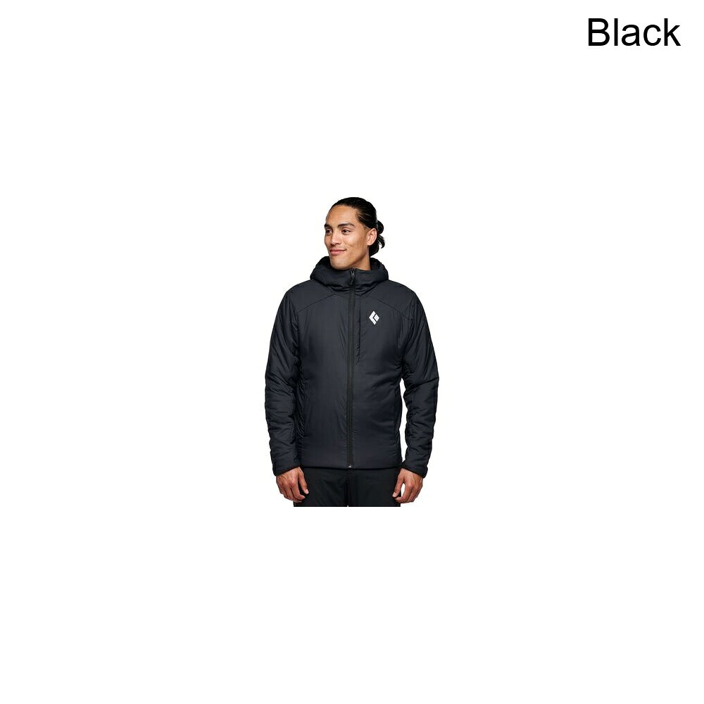 (取寄) ブラックダイヤモンド メンズ ファースト ライト ストレッチ フーデット ジャケット - メンズ Black Diamond men First Light Stretch Hooded Jacket - Men's Black