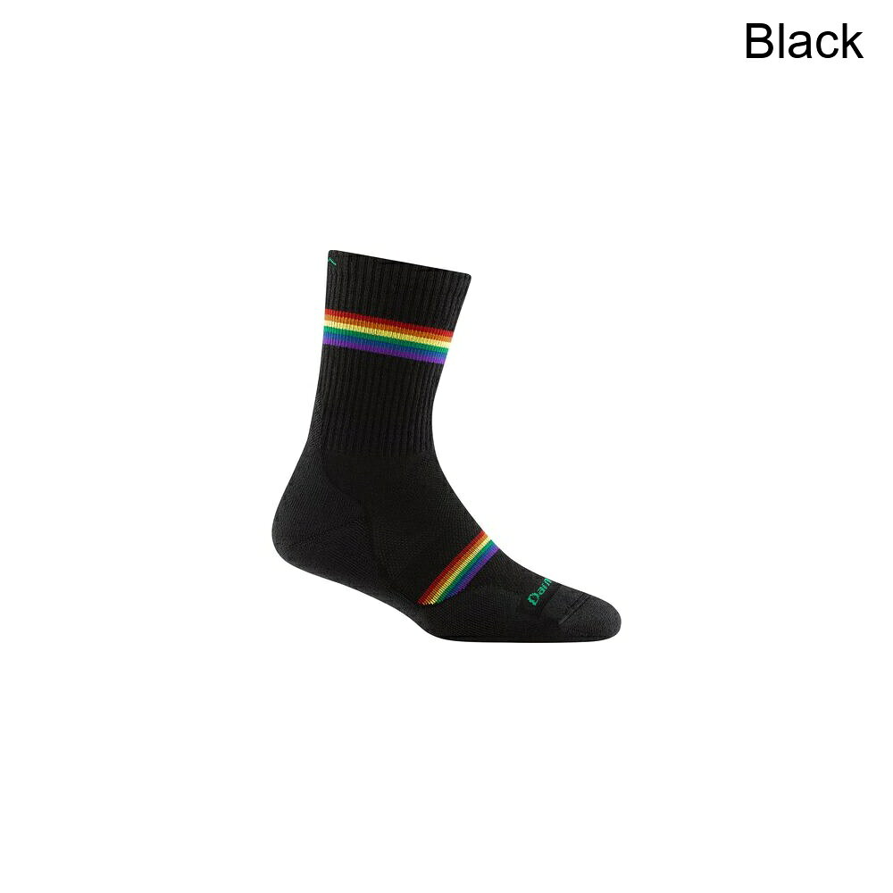 (取寄) ダーンタフ レディース プリズム クルー ライトウェイト + クッション ソック - ウィメンズ Darn Tough women Prism Crew Lightweight + Cushion Sock - Women's Black
