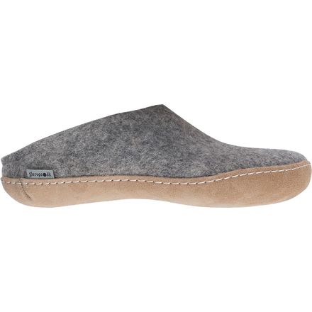 Rakuten - (取寄) グレーラップ ザ スリッポン レザー スリッパ Glerups The Slip-On Leather Slipper Grey