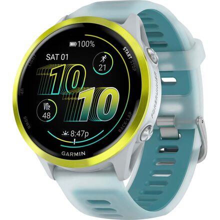 (取寄) ガーミン フォアランナー ウォッチ Garmin Forerunner 570 Watch Amp Yellow (Whitestone/Turquoise Band)