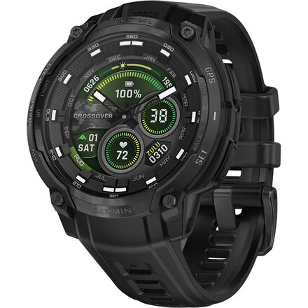 (取寄) ガーミン インスティンクト クロスオーバー スポーツ ウォッチ Garmin Instinct Crossover AMOLED Sport Watch Black/ Black