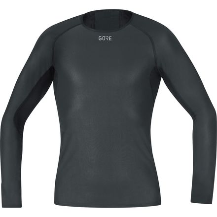 (取寄) ゴアウェア メンズ ウインドストッパー ベース レイヤー ロング スリーブ シャツ - メンズ GOREWEAR men Windstopper Base Layer Long Sleeve Shirt - Men 039 s Black