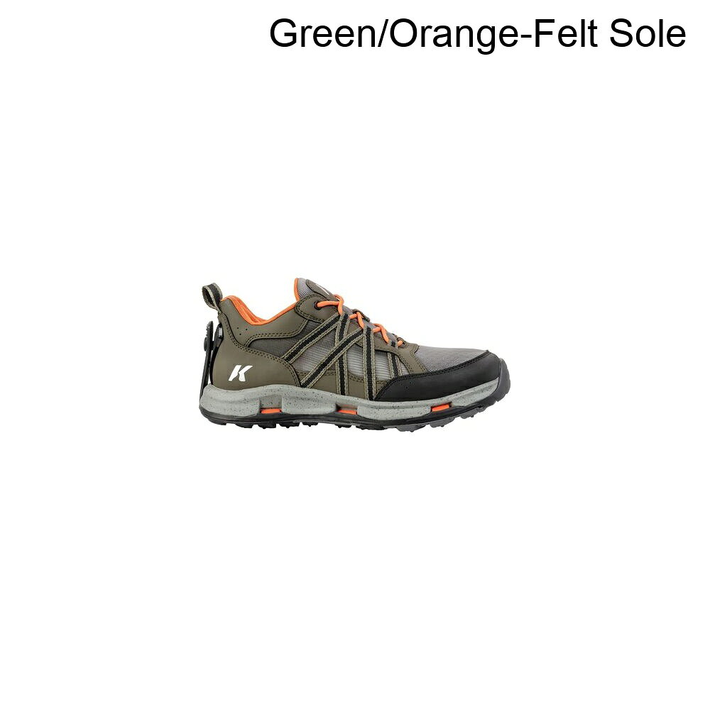 (取寄) コーカーズ メンズ オール アクシス シューズ - メンズ Korkers men All Axis Shoe - Men's Green/Orange-Felt Sole