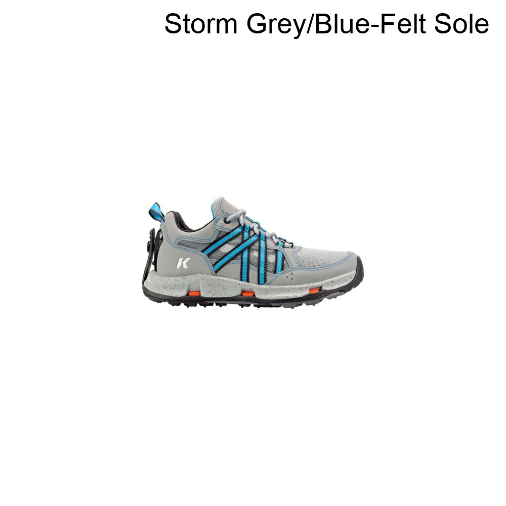(取寄) コーカーズ レディース オール アクシス シューズ - ウィメンズ Korkers women All Axis Shoe - Women's Storm Grey/Blue-Felt Sole