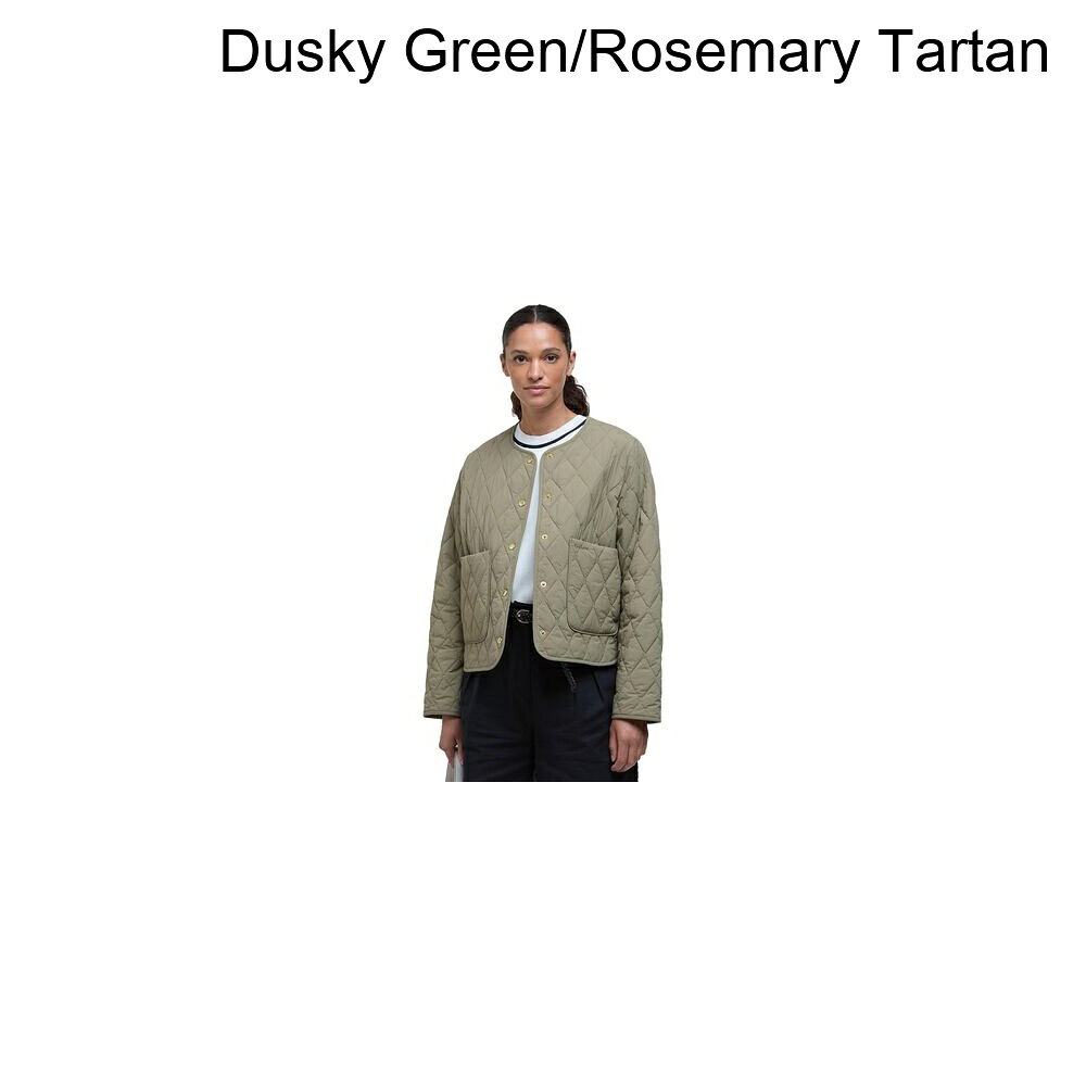 (取寄) バブアー レディース モンロー キルト ジャケット - ウィメンズ Barbour women Monroe Quilt Jacket - Women's Dusky Green/Rosemary Tartan