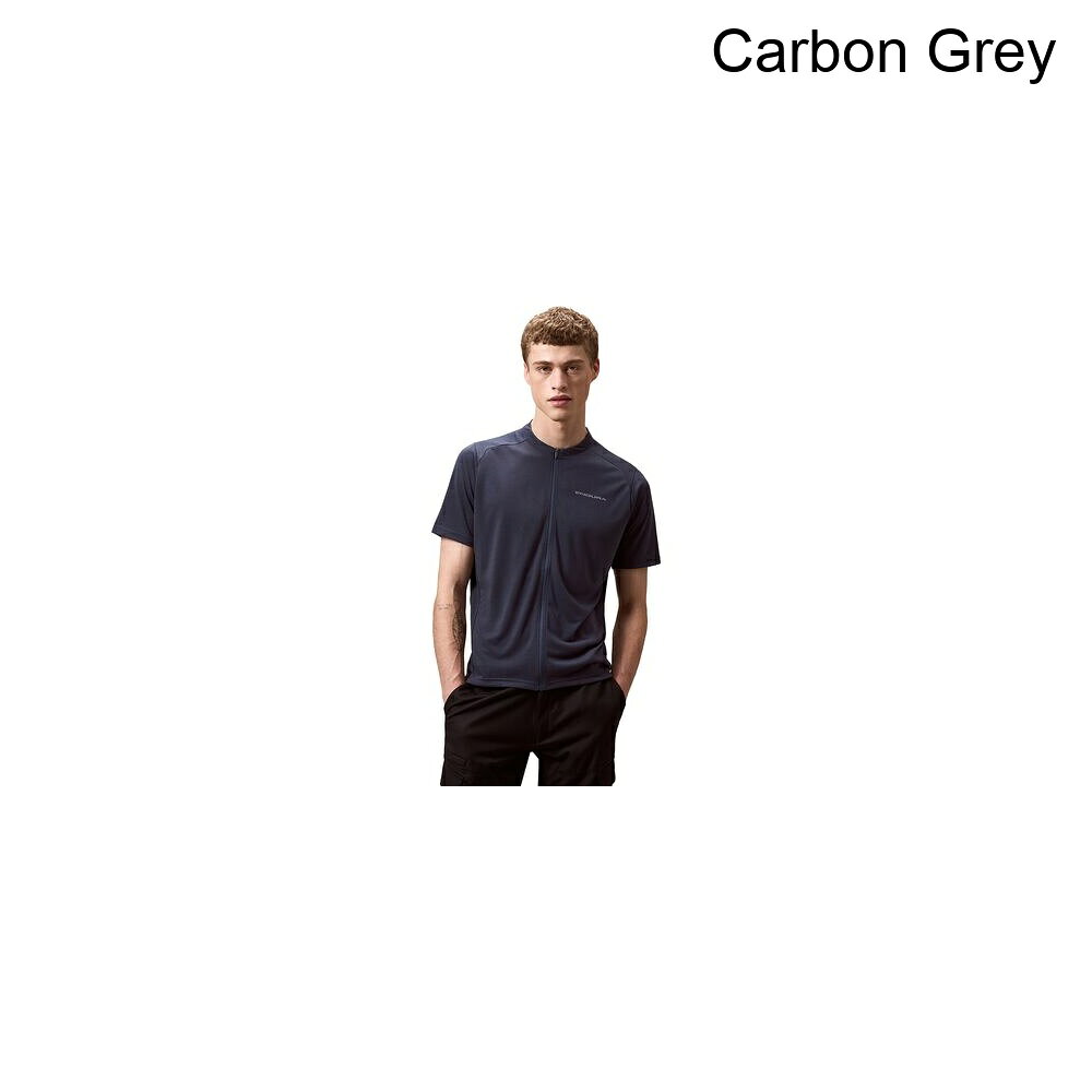(取寄) エンデューラ メンズ ループ ショートスリーブ ジップド ジャージ - メンズ Endura men Loop Short-Sleeve Zipped Jersey - Men's Carbon Grey
