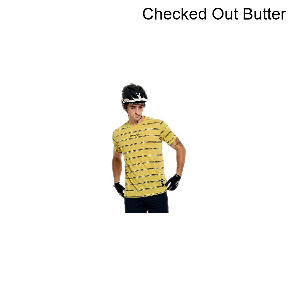 (取寄) トロイリーデザインズ メンズ スカイライン ショートスリーブ ライド T-シャツ - メンズ Troy Lee Designs men Skyline Short-Sleeve Ride T-Shirt - Men's Checked Out Butter
