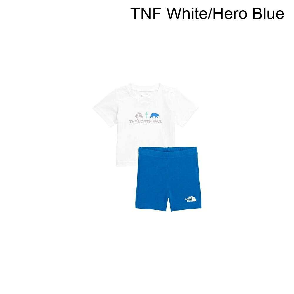 (取寄) ノースフェイス インファント グラフィック コットン サマー セット - インファンツ The North Face infant Graphic Cotton Summer Set - Infants' TNF White/Hero Blue