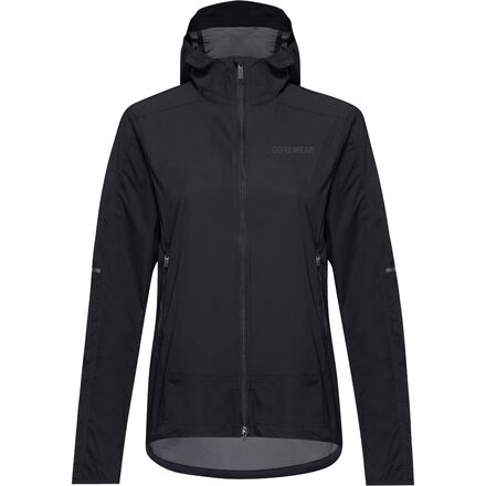 (取寄) ゴアウェア レディース ファーンフロー フーデット ウィンドブレーカー - ウィメンズ GOREWEAR women Fernflow Hooded Windbreaker - Women's Black