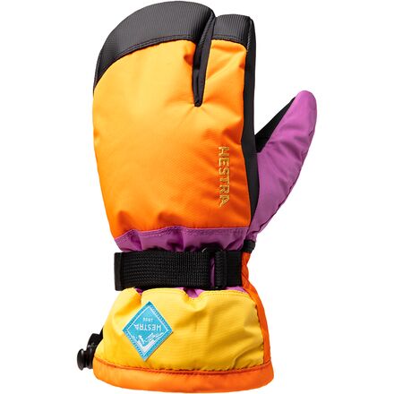 Rakuten - (取寄) ヘストラ キッズ ガントレット シーゾーン ジュニア 3-フィンガー グローブ - キッズ Hestra kids Gauntlet CZone Junior 3-Finger Glove - Kids' Orange Multi