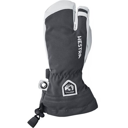 Gloves - (取寄) ヘストラ キッズ ヘリ スキー ジュニア 3-フィンガー グローブ - キッズ Hestra kids Heli Ski Junior 3-Finger Glove - Kids' Grey