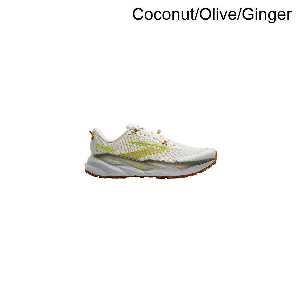 (取寄) ブルックス メンズ カスケーディア 19 トレイル ランニング シューズ - メンズ Brooks men Cascadia 19 Trail Running Shoe - Men's Coconut/Olive/Ginger