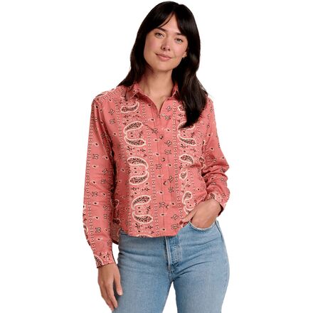 (取寄) トードアンドコー レディース アローヨ ツイル ボクシー ロング-スローブ シャツ - ウィメンズ Toad&Co women Arroyo Twill Boxy Long-Sleeve Shirt - Women's Dusty Cedar Bandana Print(4.0)