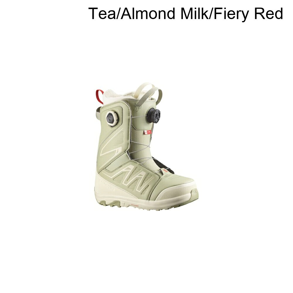 (取寄) サロモン レディース アイビー SJ ボア スノーボード ブーツ - 2027 - ウィメンズ Salomon women Ivy SJ BOA Snowboard Boot - 2027 - Women's Tea/Almond Milk/Fiery Red