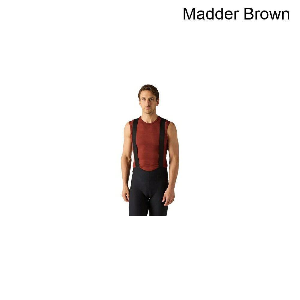 (取寄) ヴェロシオ メンズ メリノ メッシュ スリーブレス ベースレイヤー— - メンズ Velocio men Merino Mesh Sleeveless Baselayer - Men's Madder Brown