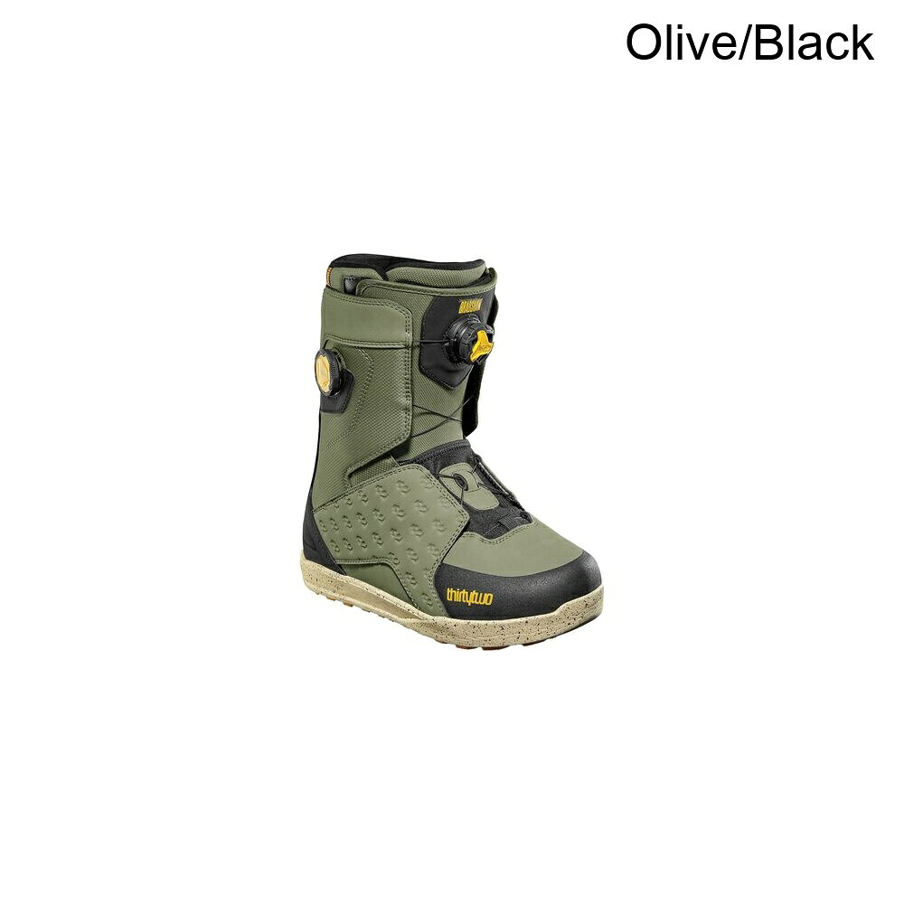 (取寄) サーティーツー ラッシュド ダブル ボア ブラッドショー スノーボード ブーツ - ThirtyTwo Lashed Double Boa Bradshaw Snowboard Boot - 2026 Olive/Black