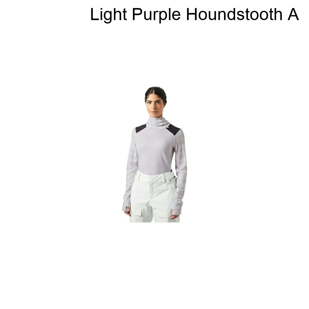 (取寄) ヘリーハンセン レディース リファ メリノ ブーディ - ウィメンズ Helly Hansen women Lifa Merino MidBlc Hoodie - Women's Light Purple Houndstooth A