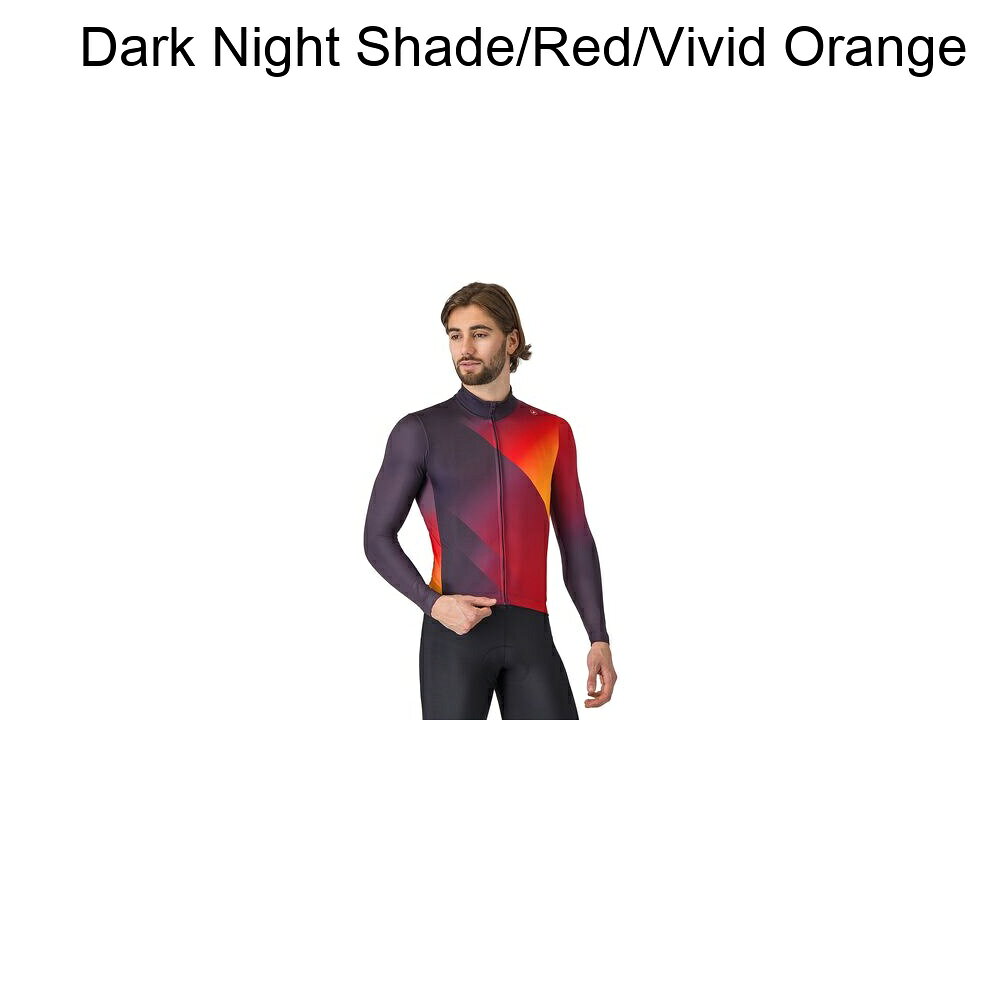 (取寄) カステリ メンズ アンプリファイ サーマル ジャージ - メンズ Castelli men Amplify Thermal Jersey - Men's Dark Night Shade/Red/Vivid Orange
