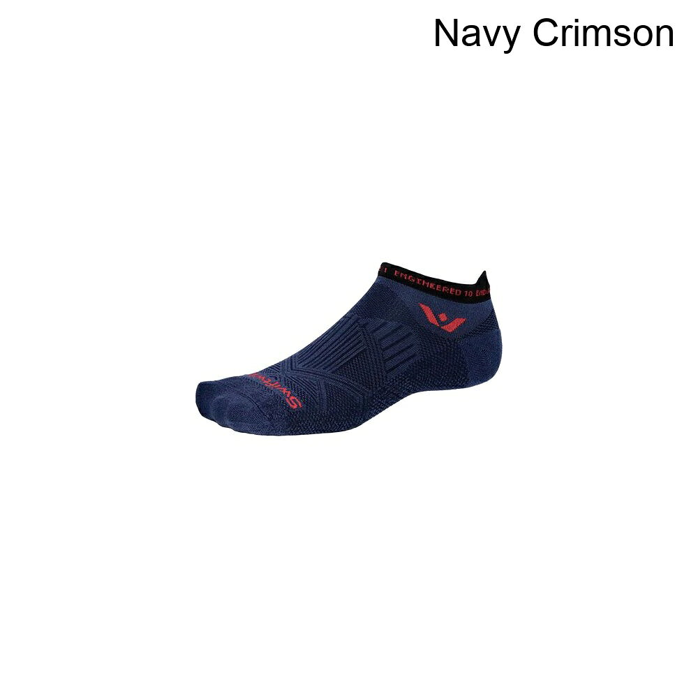 (取寄) スウィフトウィック アスパイヤー ノー ショー タブ ソック Swiftwick Aspire No Show Tab Sock Navy Crimson