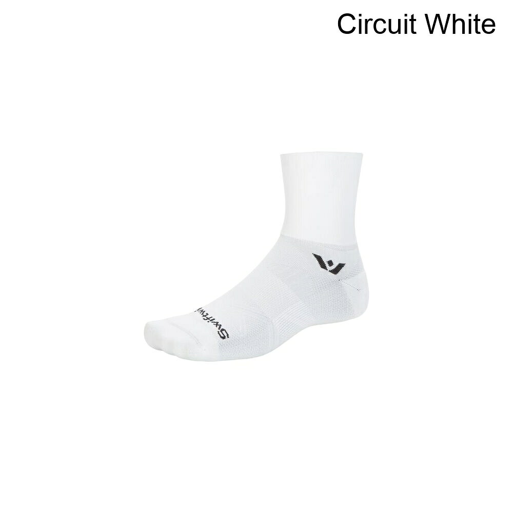 Swiftwick Aspire Quarter Crew High носки Circuit White (усиленная пара)