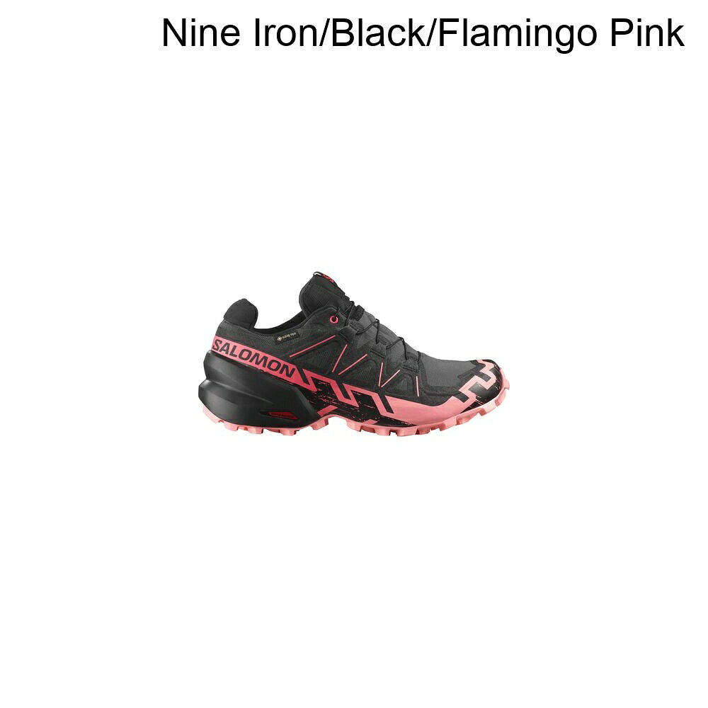 (取寄) サロモン レディース スピードクロス 6 Gtx トレイル ランニング シューズ - ウィメンズ Salomon women Speedcross 6 GTX Trail Running Shoe - Women's Nine Iron/Black/Flamingo Pink